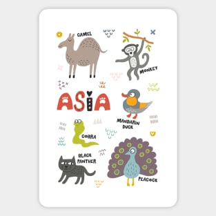 Asian Animals Magnet